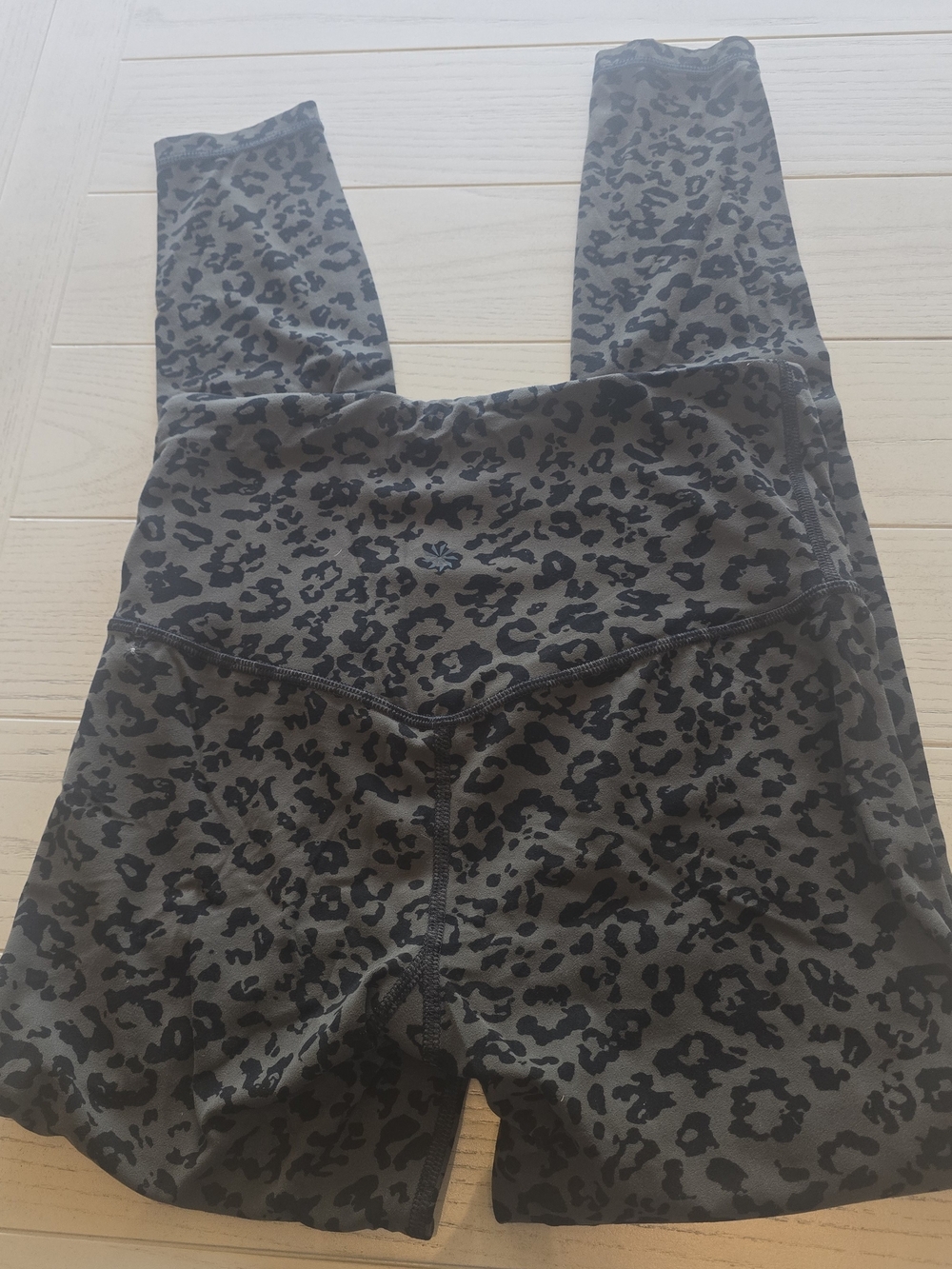 Athleta Olive Green and Black Leopard High-Rise Leggings